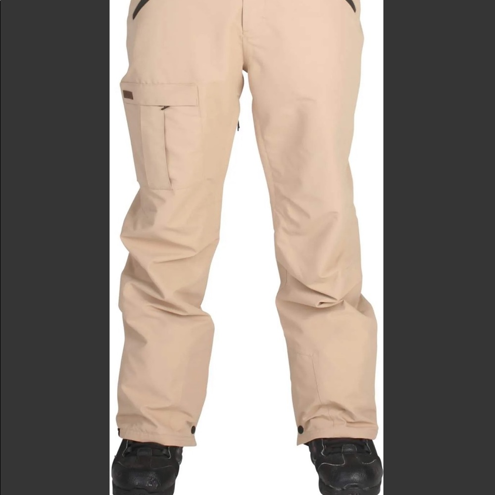 NEW Men Ride Yesler Pant Khaki Large Skiing or Snowboarding Size L waterproof